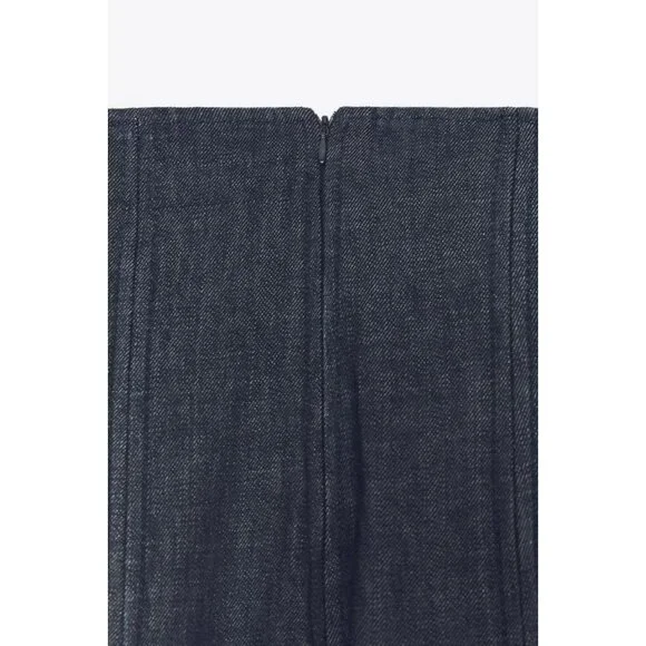 ZARA ZW COLLECTION ULTRA HIGH-WAIST WIDE-LEG JEANS - Picture 7 of 7